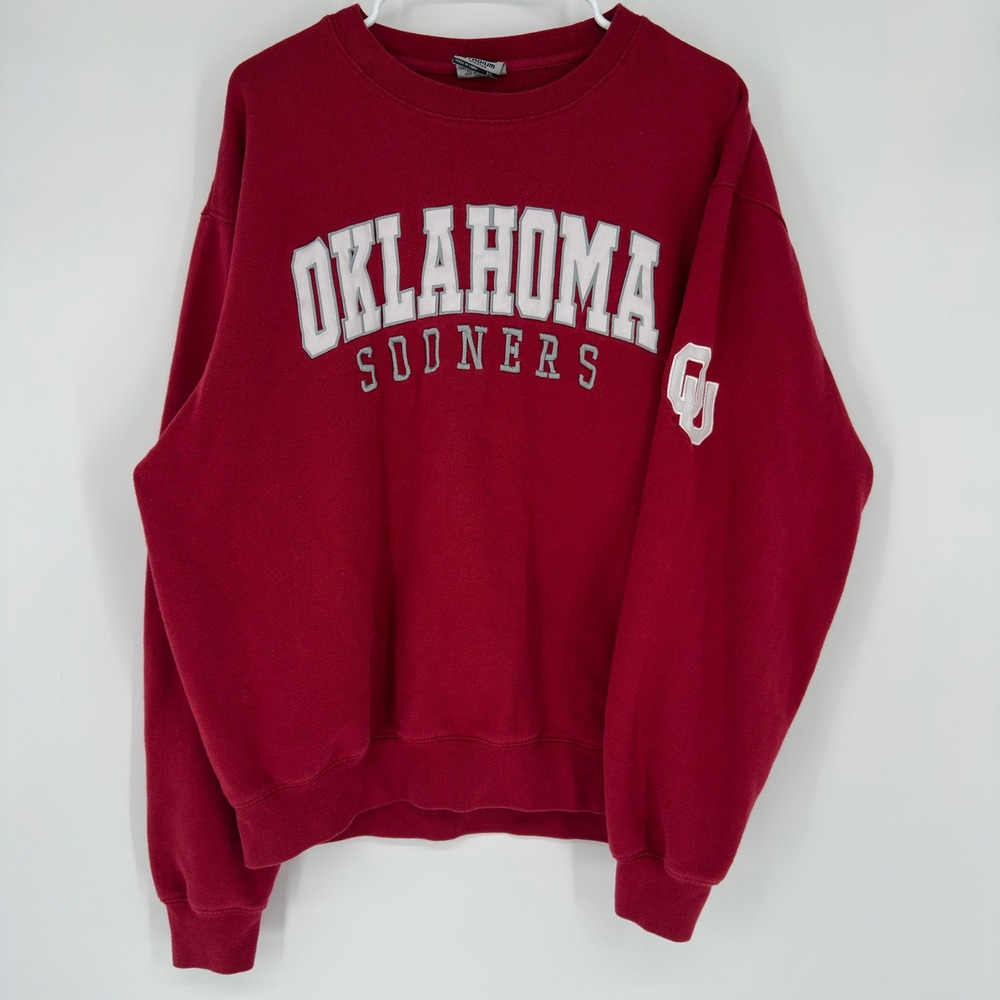 Vintage Y2K Stadium Athletics Oklahoma Sooners Sweatshirt Mens XL Red Crewneck